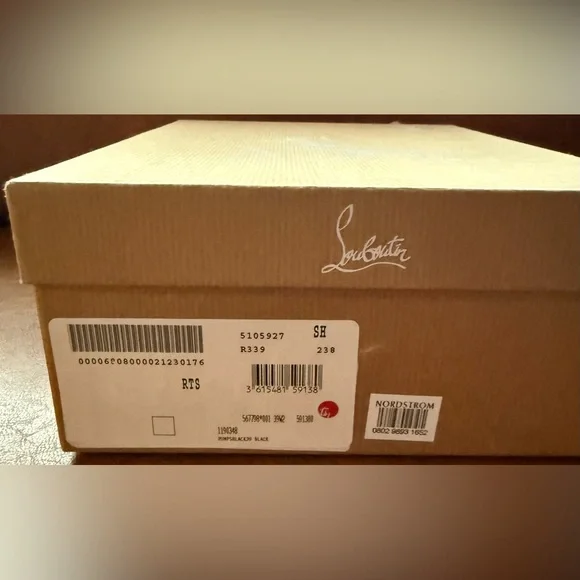 Christian Louboutin Marimalus Nappa Leather Spike Heel Pumps Black EU 39 NIB - Picture 11 of 15